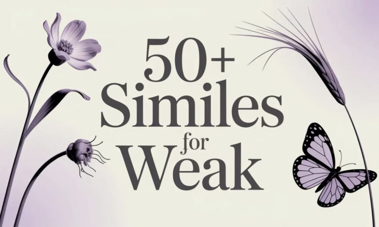 50+ Similes for Weak